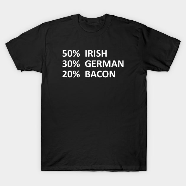 20% Bacon - Funny - White Lettering T-Shirt by Eclipse2021